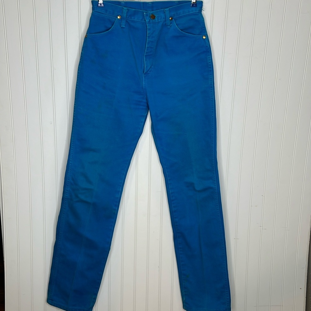 Vintage Teal Wranglers Size 11X34
